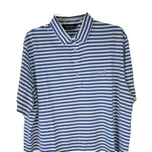 Polo Golf Ralph Lauren Shirt Mens Large Stripe Performance Pima Cotton Logo Soft